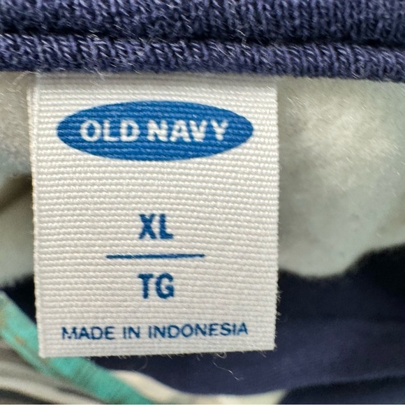 Old Navy Cream & Blue Hooded Sweater Size XL NWT - Picture 6 of 8